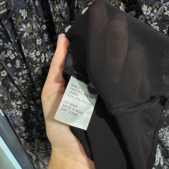 Antonio Melani Margarite Floral Print Long Sleeve Split Round Neck Button Dress - Picture 4 of 6